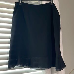 Black Skirt With Ruffle At Bottom